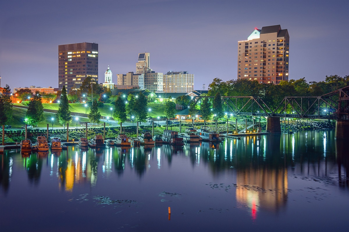 Augusta at night